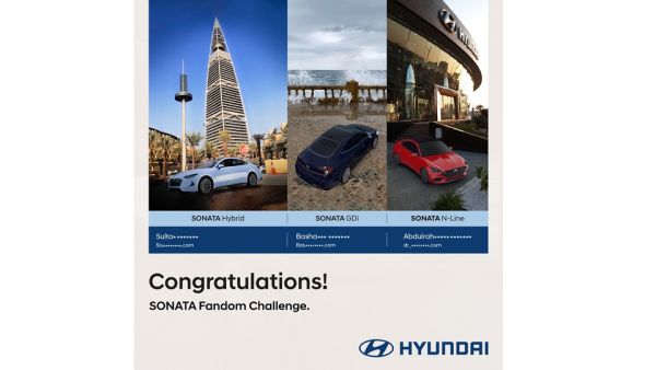 Hyundai Motor Company Announces the Winners of Its Sonata Fandom Challenge in Saudi Arabia