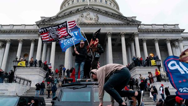 Supporters of US President Donald Trump outside the US Capitol on January 6, in Washington, DC. AFP 