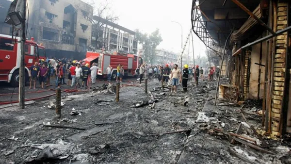 انتحاريان فجرا نفسيهما في سوق شعبية بساحة الطيران وسط العاصمة العراقية 