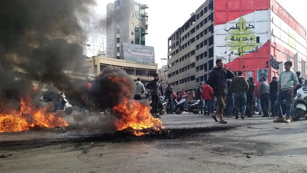 الاحتجاجات التي شهدتها مدينة طرابلس شمال البلاد