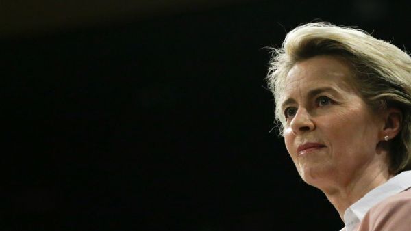 European Commission President Ursula von der Leyen gives a press conference on the HERA Incubator to anticipate the threat of the coronavirus variants at the European Commission Headquarters in Brussels, on February 17, 2021. Aris Oikonomou / POOL / AFP