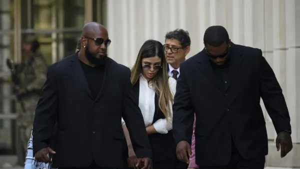 Emma Coronel Aispuro, 31, faces charges of conspiracy to traffick cocaine, methamphetamine, heroin and marijuana for importation into the United States, it said.  Johannes EISELE / AFP
