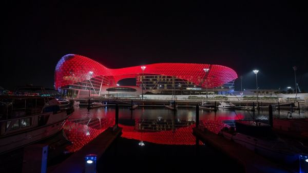 Yas Island Turns Red as UAE’s Hope Probe Approaches the Red Planet