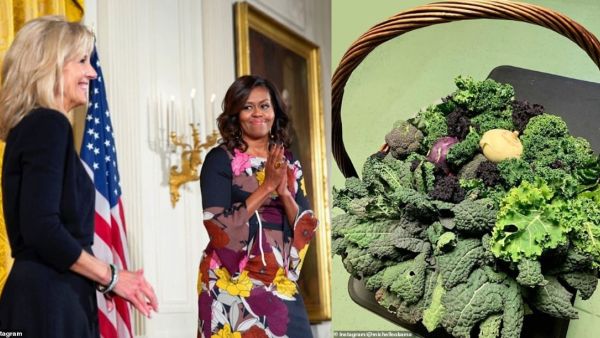 Dr Biden, 69, sent the Obamas a hamper of vegetables picked from the White House Kitchen Garden. (Instagram)