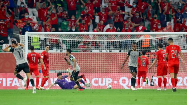 Al-Ahly's midfielder Hussein El-Shahat runs after scoring during the FIFA Club World Cup second round match against Egypt's Al-Ahly  (Photo: AFP)
