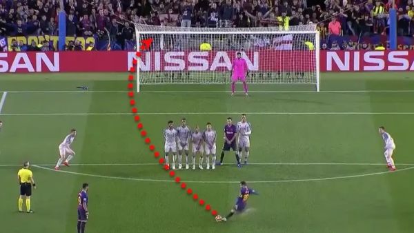 هدف ميسي الشهير في شباك ليفربول من ركلة حرة استثنائية