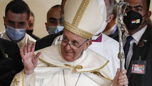 Pope Francis at Baghdad's Saint Joseph Cathedral 