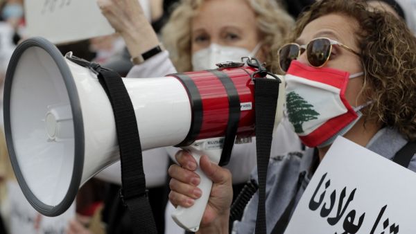 Lebanese women protest on Mother’s Day