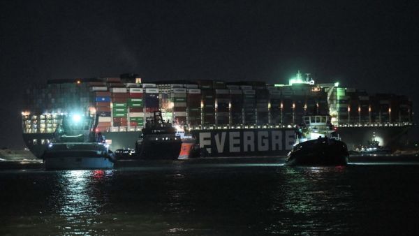 The Ever Given cargo ship is still stuck in the Suez Canal