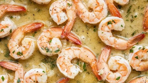 روبيان بالزبدة والثوم