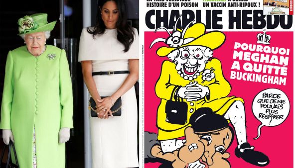 صحيفة شارلي إبدو تهين الملكة إليزابيث بسبب ميغان ماركل