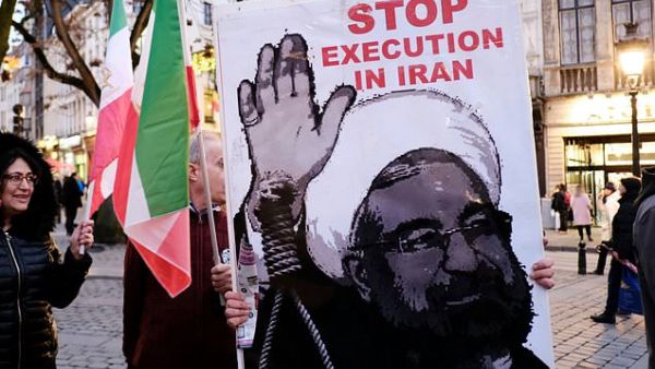 Iranians protest capital punishment in Belgium