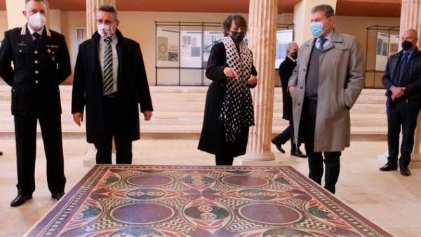 A mosaic from the times of the Roman Emperor Caligula recovered