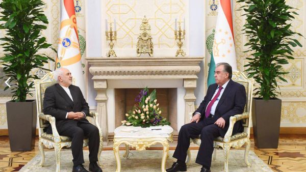 Javad Zarif meets Emomali Rahmon