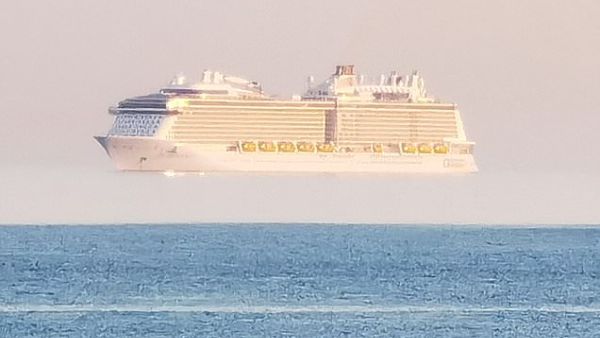 boat 'floating in mid-air'