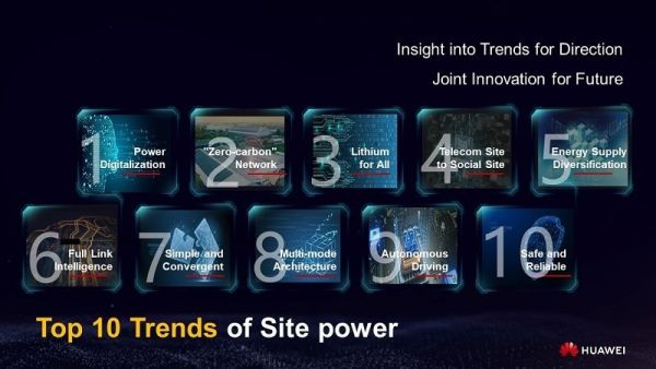 Huawei Launches Top Ten Trends Of Site Power