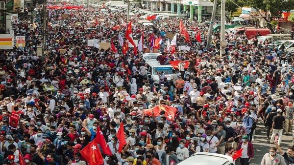 مظاهرات في ميانمار