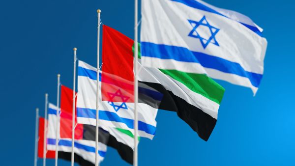 UAE and Israeli flags