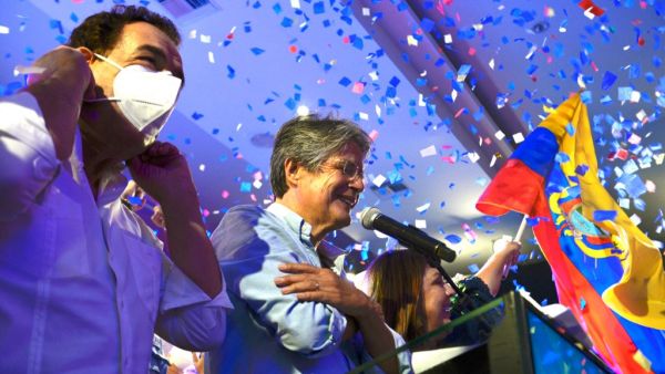 Guillermo Lasso announced as Ecuador's new president.