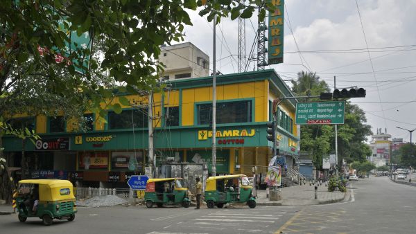 Closed market in Bangalore, India