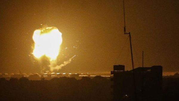 Israeli strikes the city of Rahaf in Gaza 