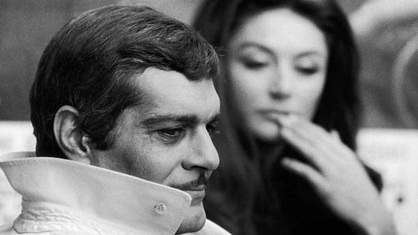 Omar Sharif and Anouk AIMEE on set of LE RENDEZ-VOUS 