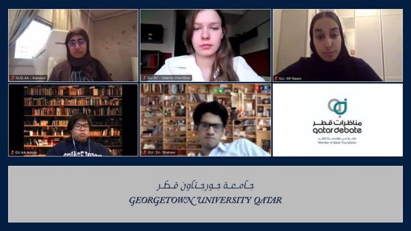 Georgetown Debate Team Named Qatar Universities Debate League And Nationals Champions At QF