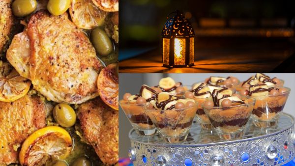 أطباق رمضانية: دجاج بالزيتون وحلوى أكواب كنافة بالنوتيلا