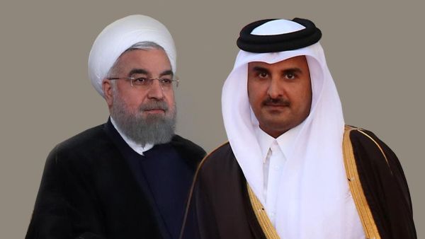  الرئيس الإيراني وأمير قطر