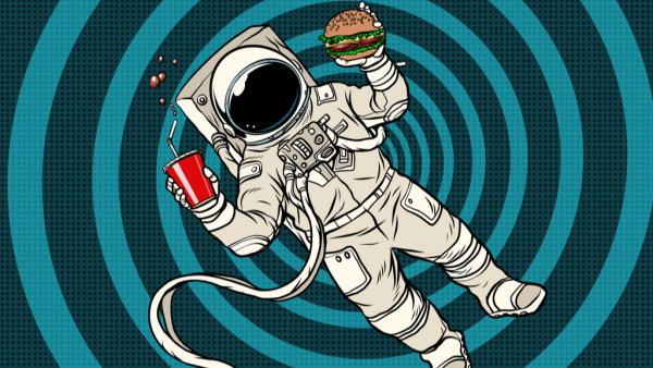 Fresh food in space is rare 