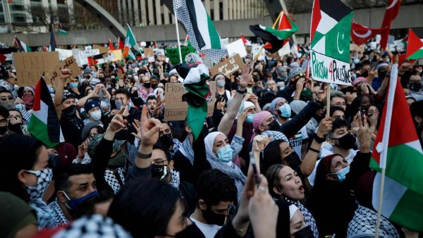  تجمع سلمي نُظم تحت شعار «دافعوا عن فلسطين» في منطقة باي ريدج في بروكلين