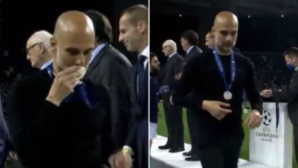 غوارديولا يقبل الميدالية الفضية