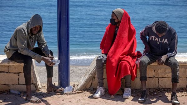 Thousands of migrants were allowed to cross from Morocco to Spain.