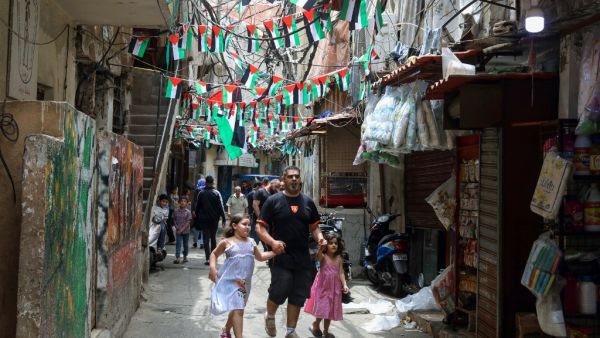 Public sector employees in Lebanon stage a strike.