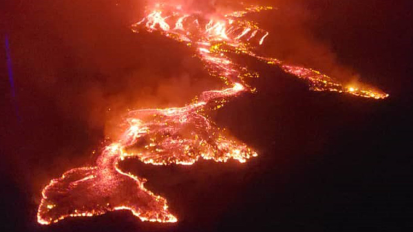 Lava from the Nyiragongo volcano 