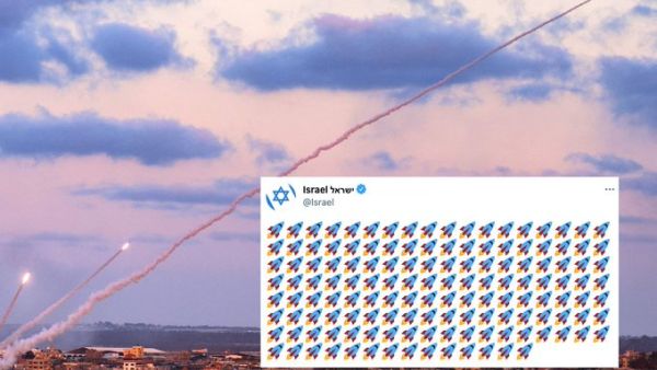 Israel’s Twitter account posts thousand of rocket emojis amid Gaza conflict