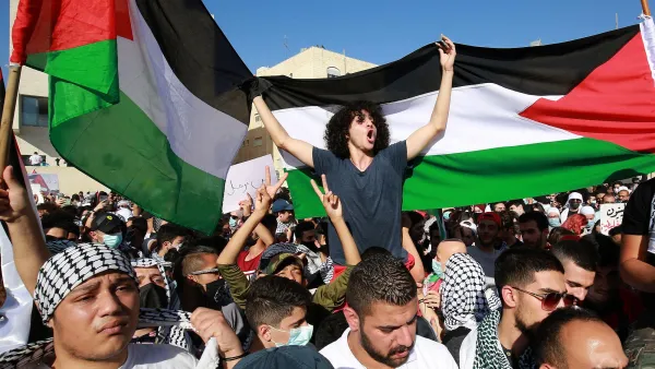 مظاهرة مؤيدة للفلسطينيين في الأردن