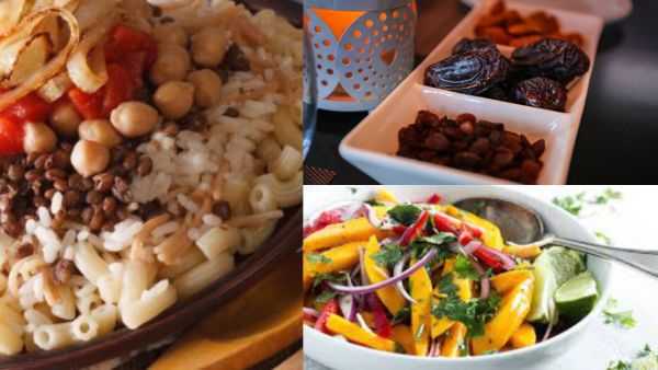 أطباق رمضانية: سلطة الأفوكادو مع الجبنة والمانجو وطبق الكشري المصري