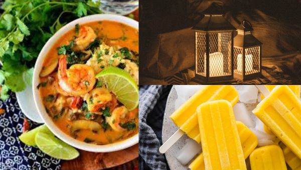 أطباق رمضانية: شوربة الجمبري على الطريقة التايلندية وحلوى الآيس كريم بالمانجو