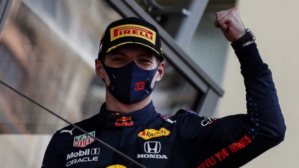 Red Bull's Max Verstappen celebrates winning the race (Photo: AFP)