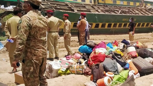 collision between two passenger trains in southern Pakistan kill 35 people.