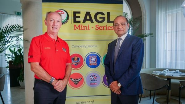 Chris May, Dubai Golf CEO and Sudesh Aggarwal, EAGL Founder (Photo: Supplied)