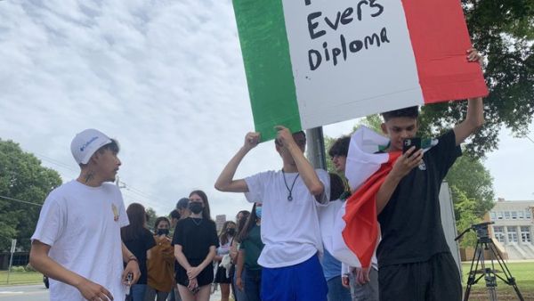 Students are demanding Asheboro City Schools give graduating senior Ever Lopez his diploma. 