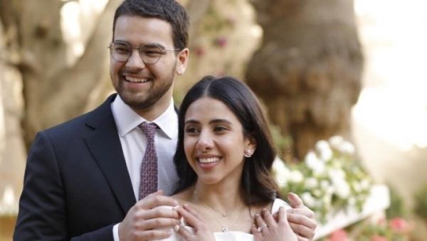 الأمير نايف بن عاصم مع زوجته الأميرة فرح