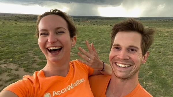 Neither had seen a tornado in person before, and Tom thought it would be a good scene for a proposal