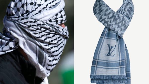الكوفية الفلسطينية الأصلية ووشاح LV