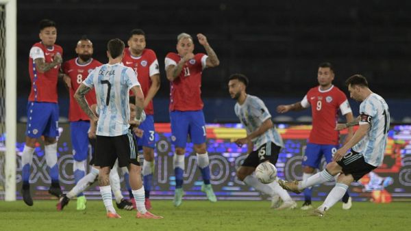 Messi scored a sublime free-kick against Chile in Argentina’s opening game of the Copa America (Photo: AFP)