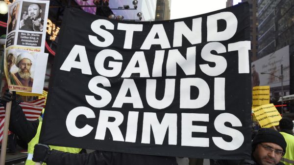 protest the Saudi government's execution 