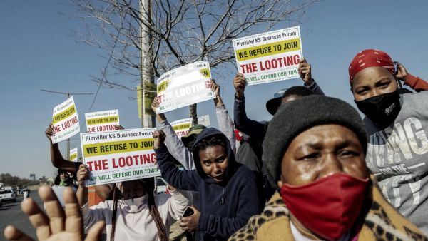 South African president slams unrest