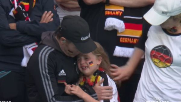 German girl who was seen crying